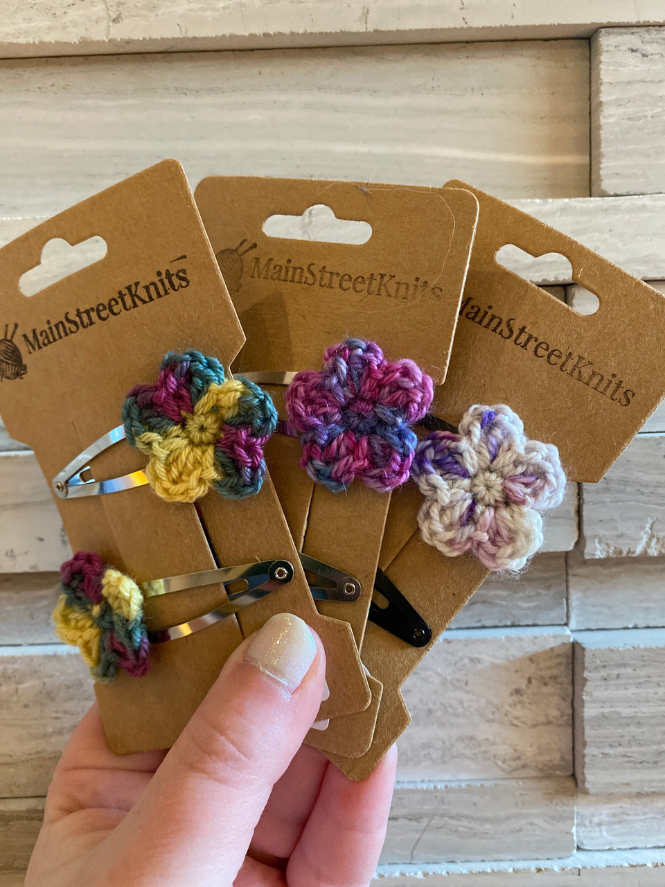 Tiny Handmade Flower Hairpins (Snap Clips)